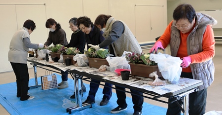 お正月の寄せ植え教室　南山城村